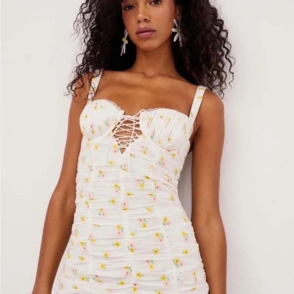 NWT for  Love And Lemons White Floral Mini Dress